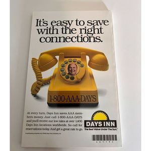 AAA Tourbook Idaho Montana Wyoming Days Inn Magazine Print Ad 1995 Feb Vintage